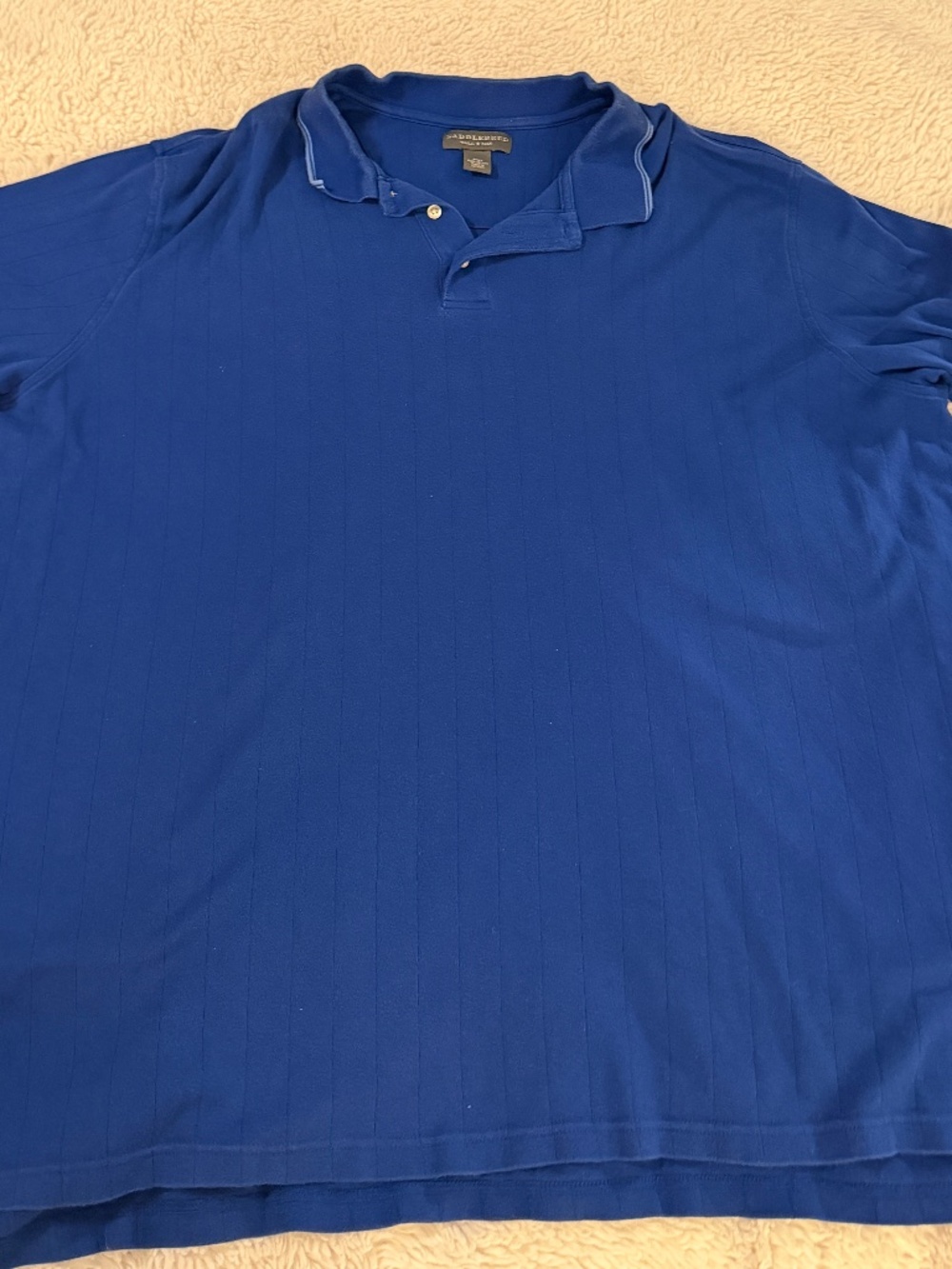 Saddlebred Men's Royal Blue Ribbed Polo Shirt 3XL